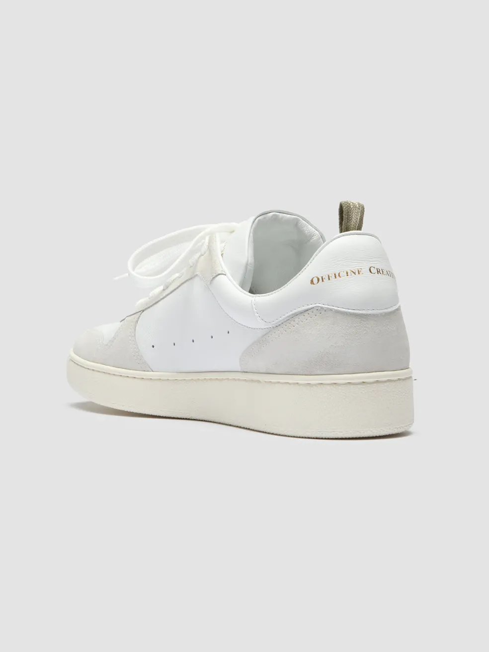 Flash Sale Officine Creative MOWER 008 - Leather And Suede Sneakers WHITE