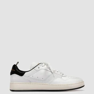 Best Sale Officine Creative MOWER 016 - White Leather Low Top Sneakers WHITE/BLACK