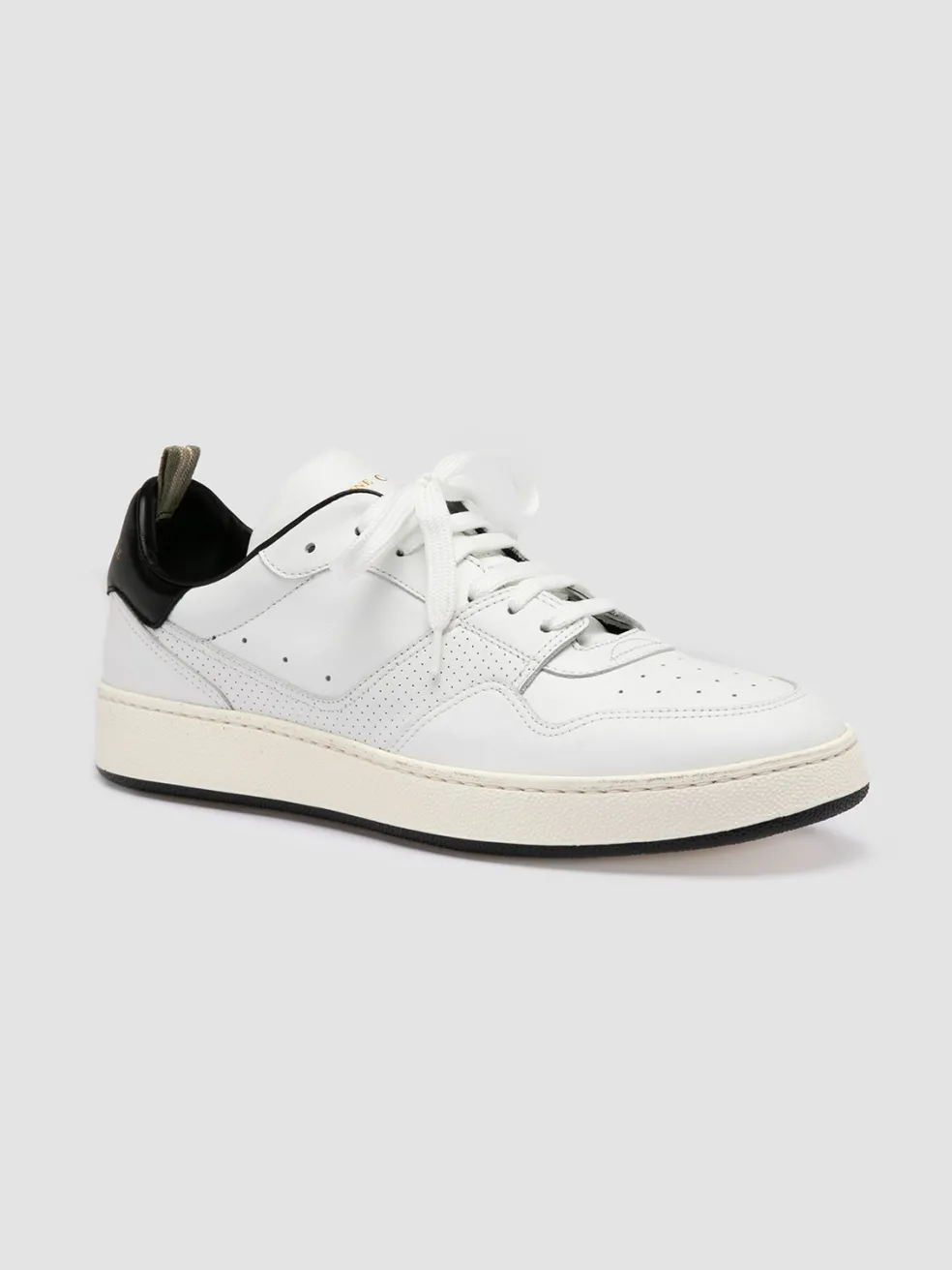 Best Sale Officine Creative MOWER 016 - White Leather Low Top Sneakers WHITE/BLACK