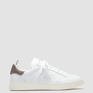 Best Officine Creative MOWER 007 - White Leather Sneakers WHITE/TAUPE