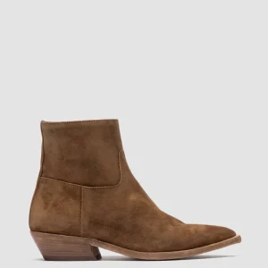Best Sale Officine Creative NOELIE DD 102 - Brown Suede Zipped Boots BIRRA