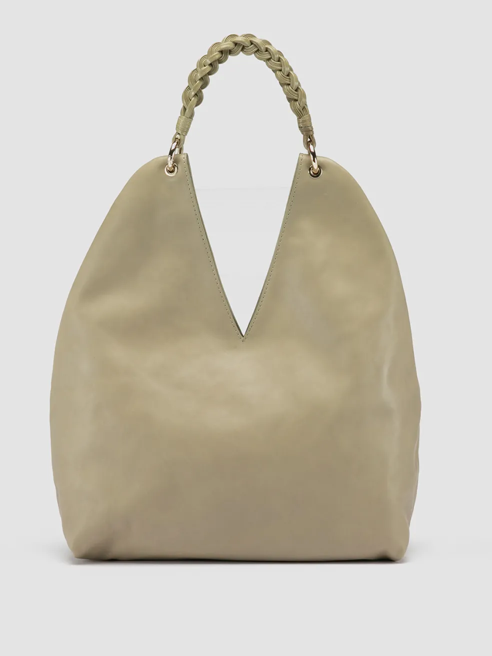 Outlet Officine Creative NOLITA WOVEN 225 - Leather Shoulder Bag GREEN