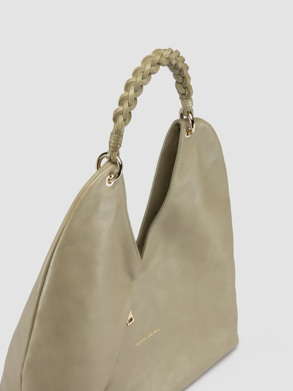 Outlet Officine Creative NOLITA WOVEN 225 - Leather Shoulder Bag GREEN