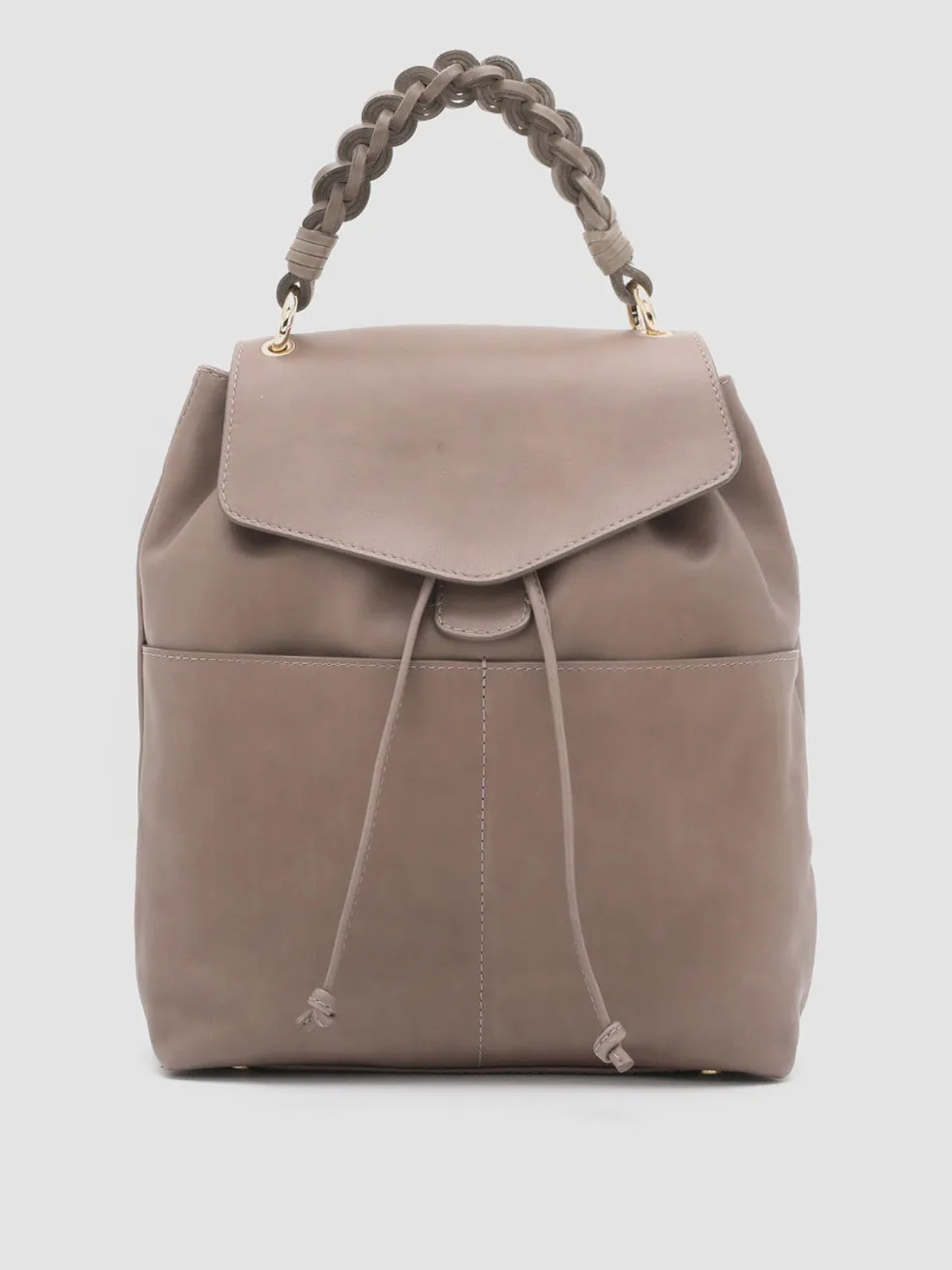 Flash Sale Officine Creative NOLITA WOVEN 213 - Leather Backpack TAUPE