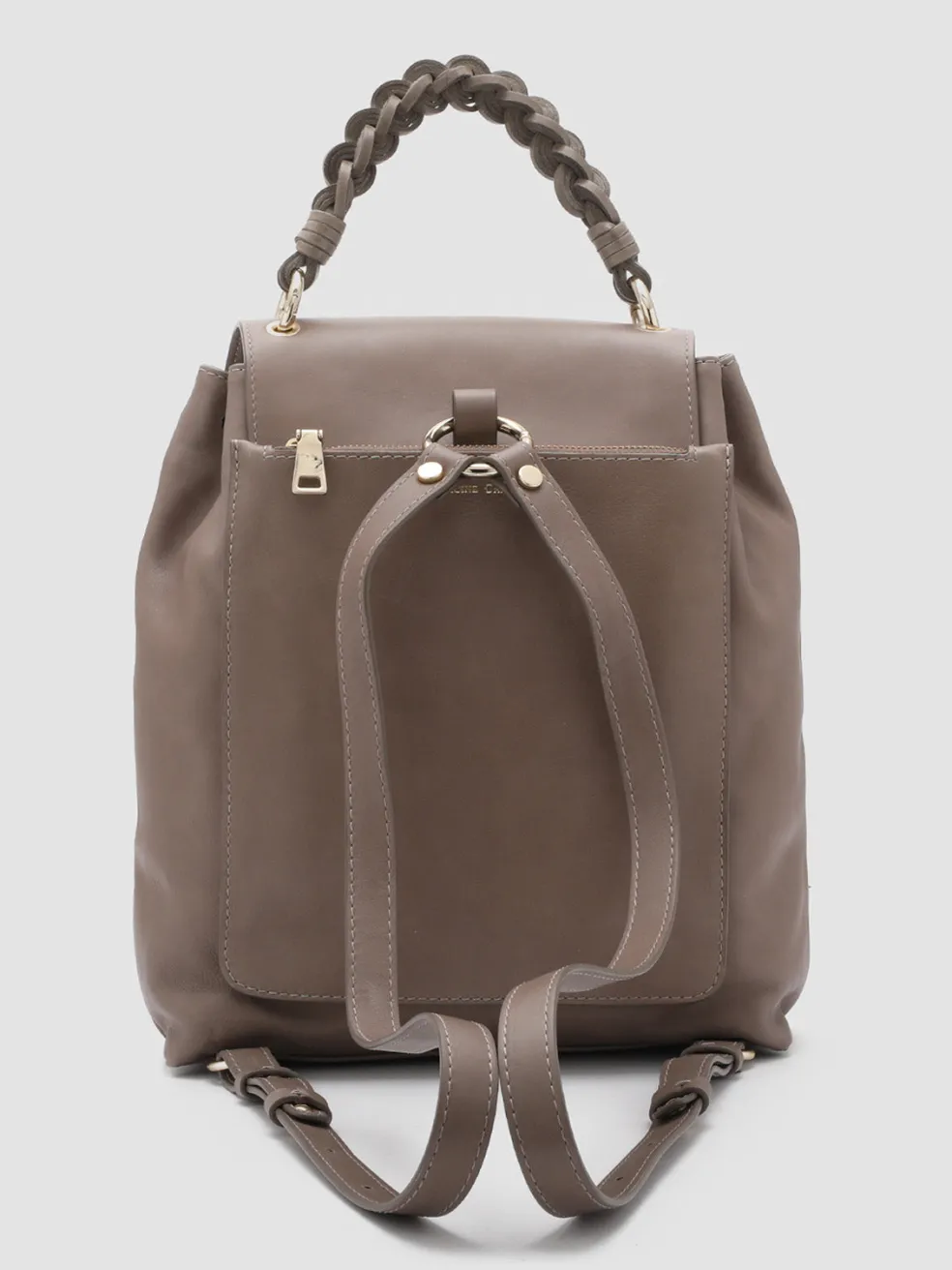 Flash Sale Officine Creative NOLITA WOVEN 213 - Leather Backpack TAUPE