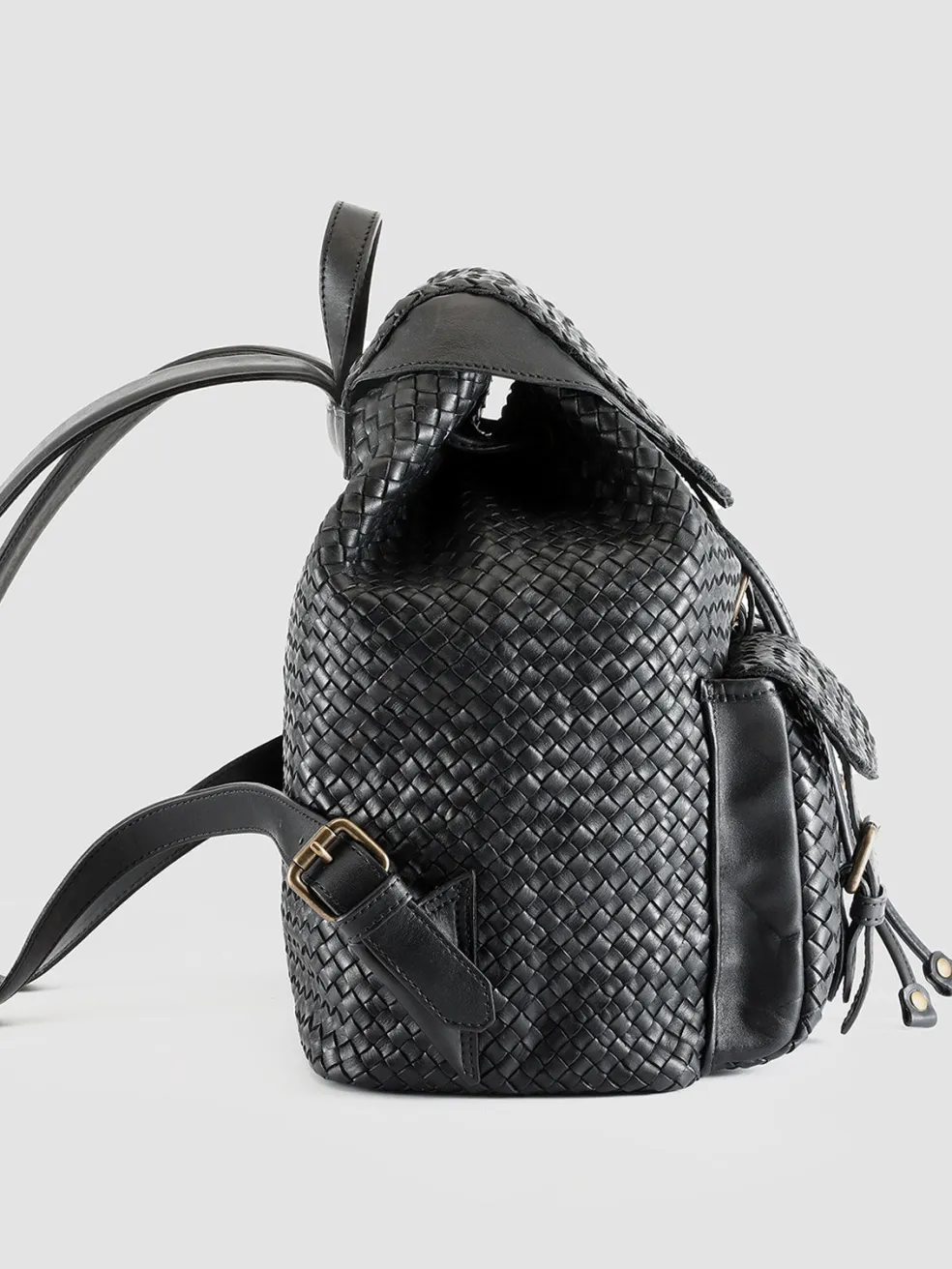 Best Officine Creative OC CLASS 37 - Leather Backpack BLACK