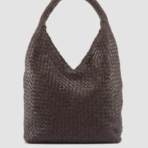 Best Officine Creative OC CLASS 063 - Woven Leather Shoulderbag DARK BROWN