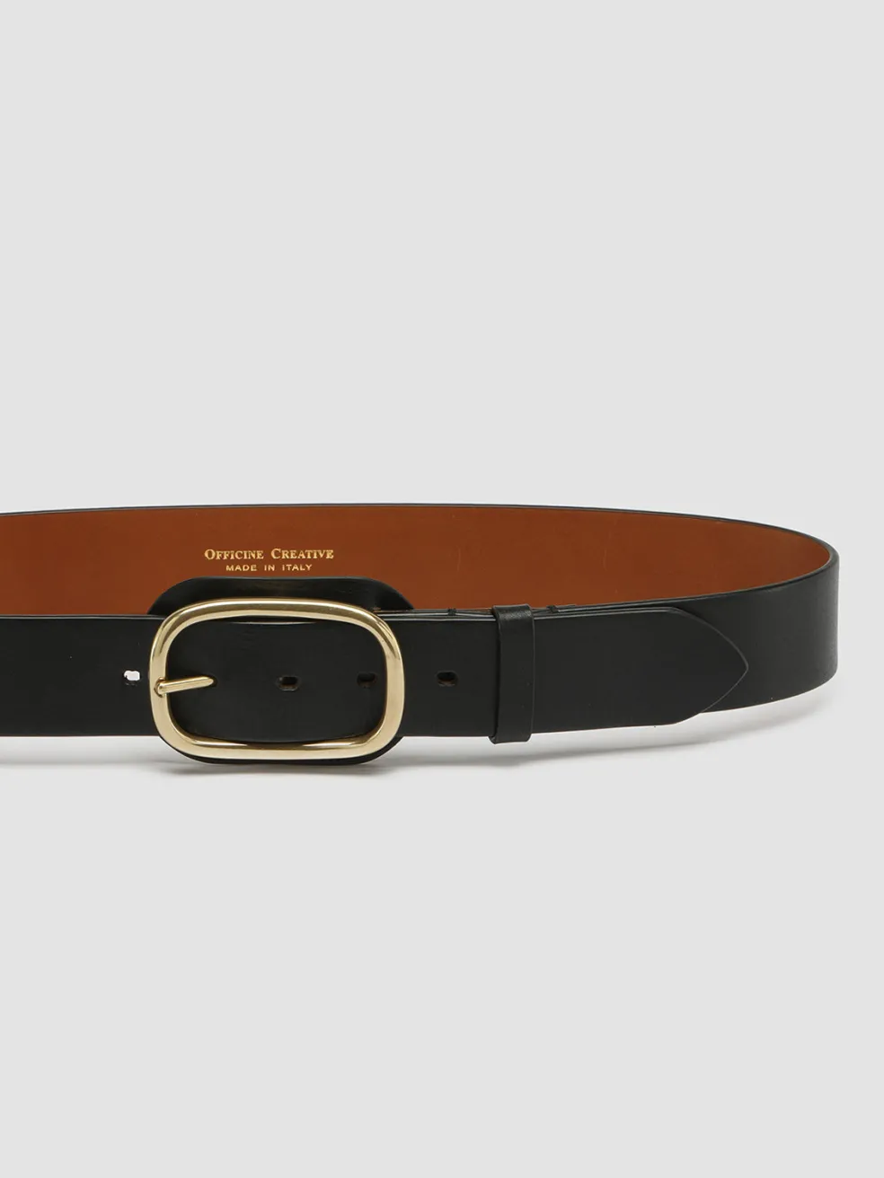 Best Sale Officine Creative OC STRIP 058 - Leather Belt BLACK