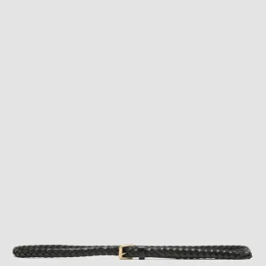 Online Officine Creative OC STRIP 064 - Woven Leather Belt BLACK