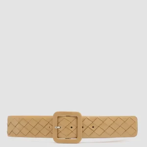 New Officine Creative OC STRIP 059 - Brown Woven Leather Belt RABBIT PAW