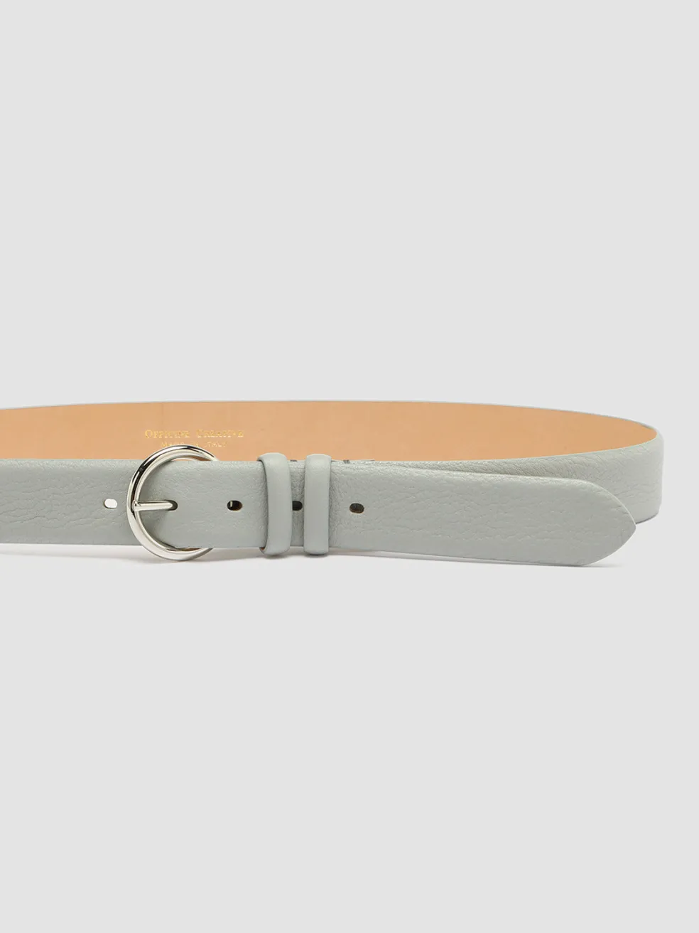 Flash Sale Officine Creative OC STRIP 065 - Grey Leather Belt SMOKE GREY
