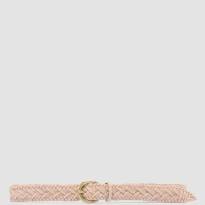 Clearance Officine Creative OC STRIP 36 - Ivory Woven Leather Belt TAPIOCA
