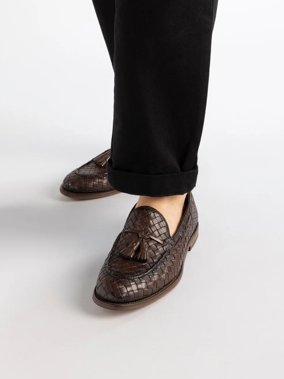 Best Officine Creative OPERA 004 - Brown Leather Tassel Loafers DARK