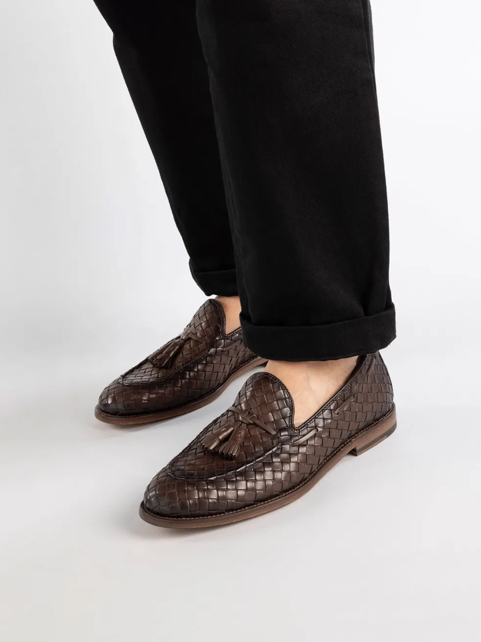 Best Officine Creative OPERA 004 - Brown Leather Tassel Loafers DARK