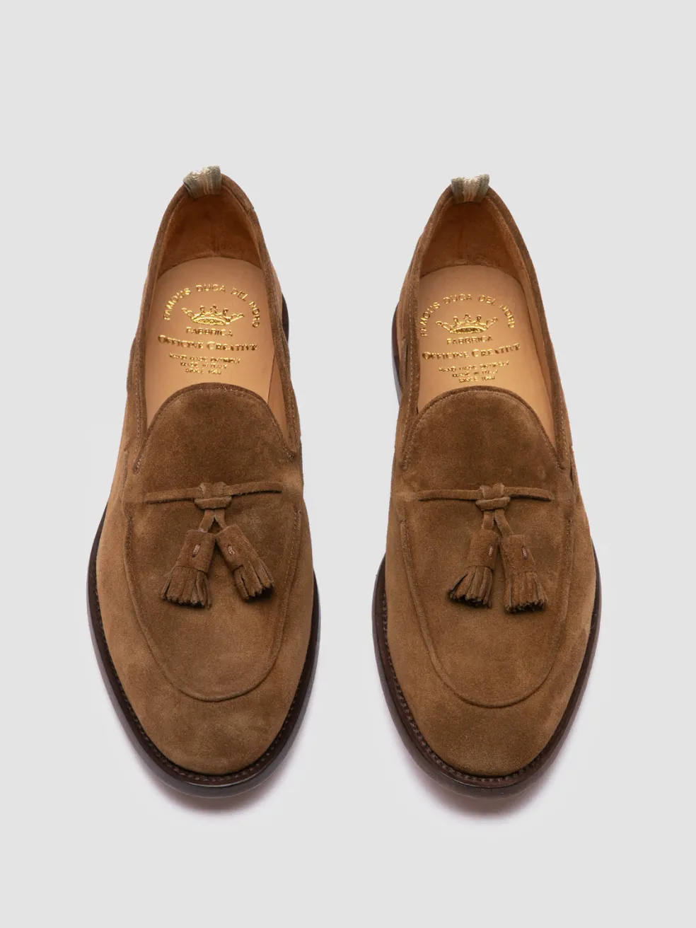 Sale Officine Creative OPERA 002 - Brown Suede Tassel Loafers BIRRA