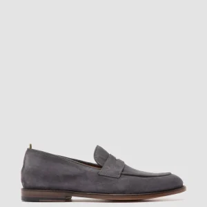Cheap Officine Creative OPERA 001 - Grey Suede Penny Loafers AVION