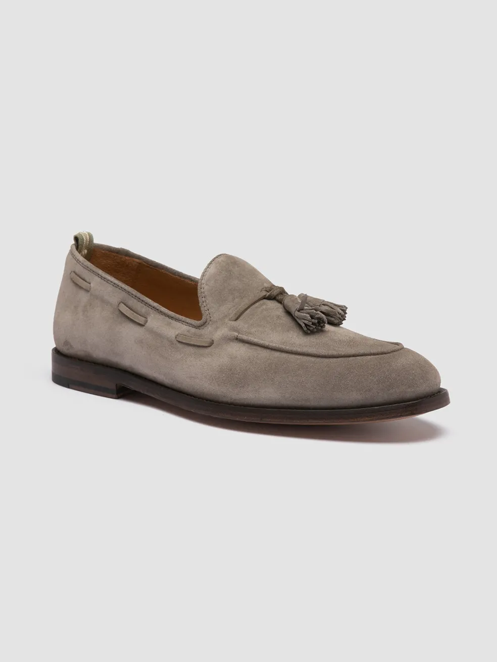 Fashion Officine Creative OPERA 002 - Taupe Suede Tassel Loafers QUARZO