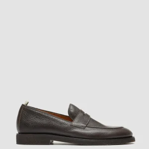 Best Officine Creative OPERA FLEXI 101 - Brown Leather Penny Loafers DARK BROWN