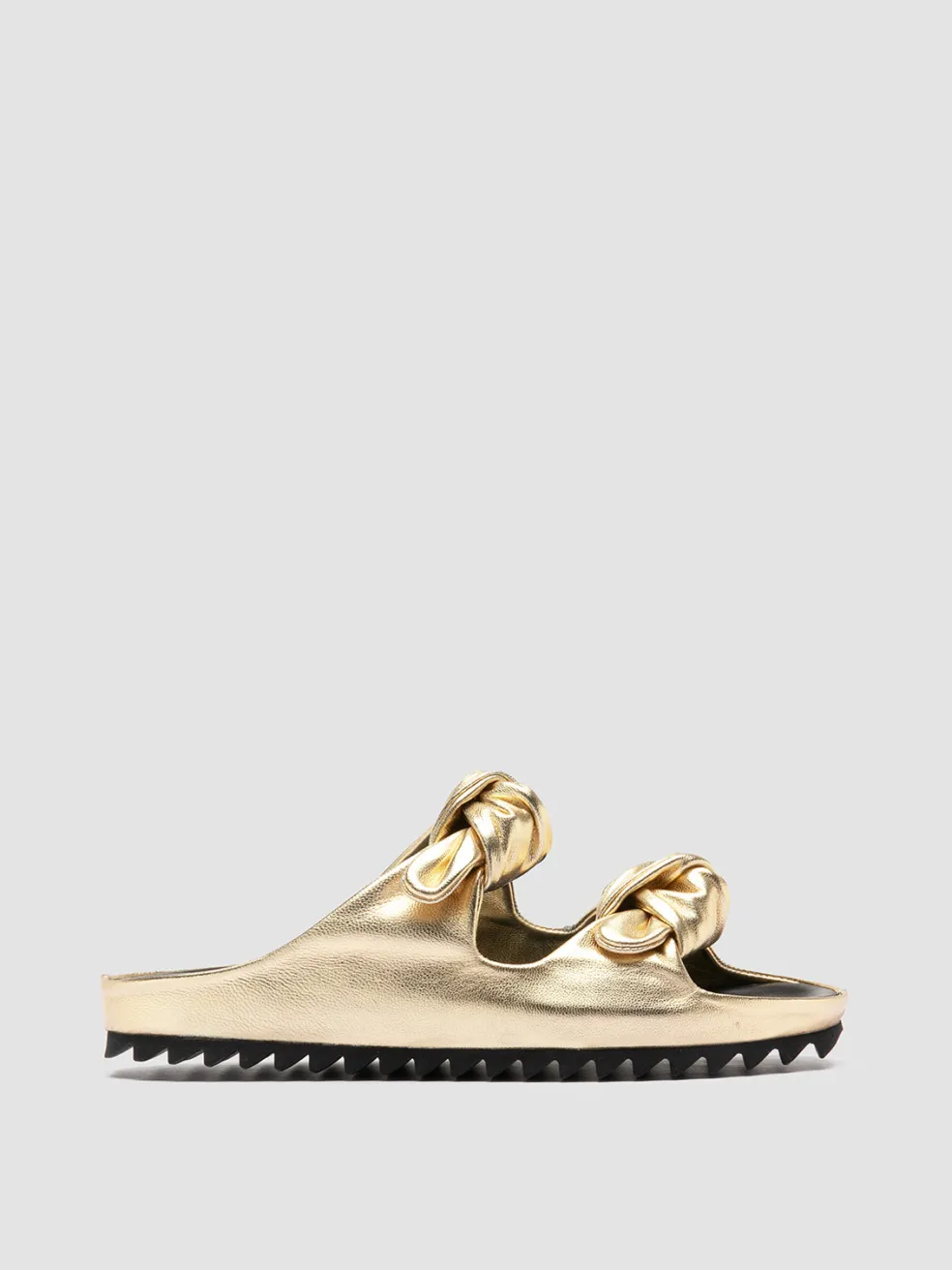Sale Officine Creative PELAGIE 010 - Gold Leather Slide Sandals ORO