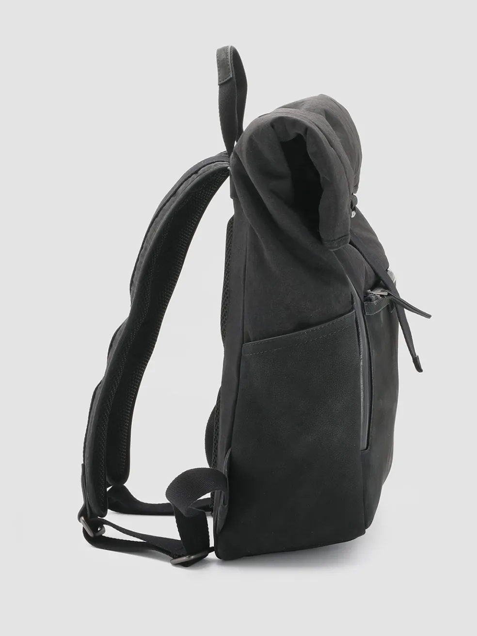 Cheap Officine Creative PILOT 001 - Nubuck & Nylon Backpack BLACK