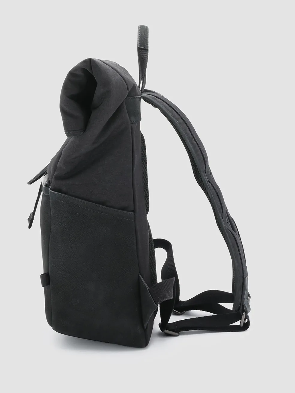 Cheap Officine Creative PILOT 001 - Nubuck & Nylon Backpack BLACK