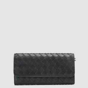 Best Officine Creative POCHE 109 - Woven Leather Wallet BLACK