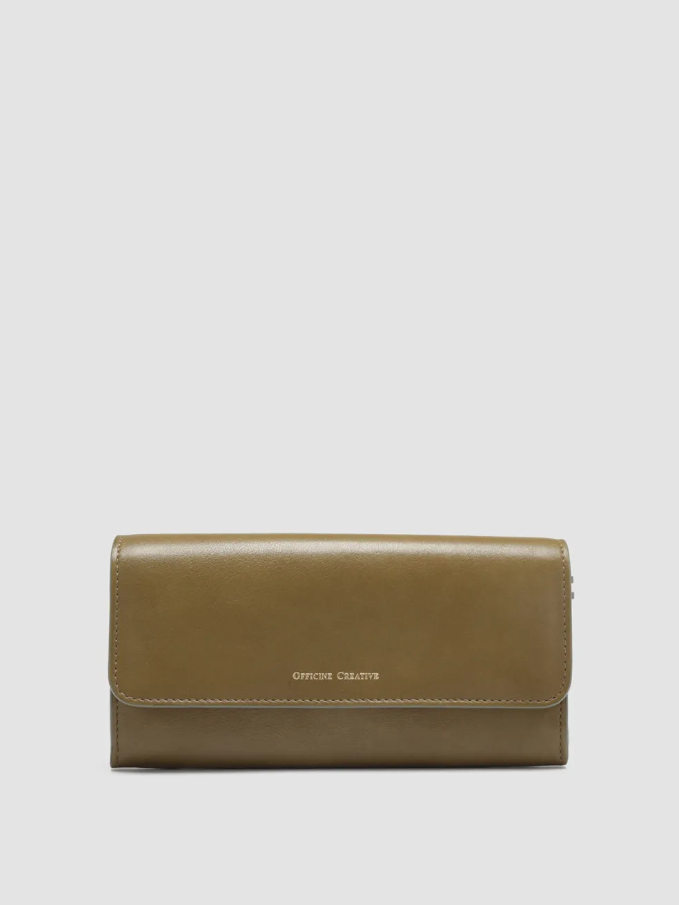 New Officine Creative POCHE 09 - Green Nappa Leather Wallet FIR GREEN