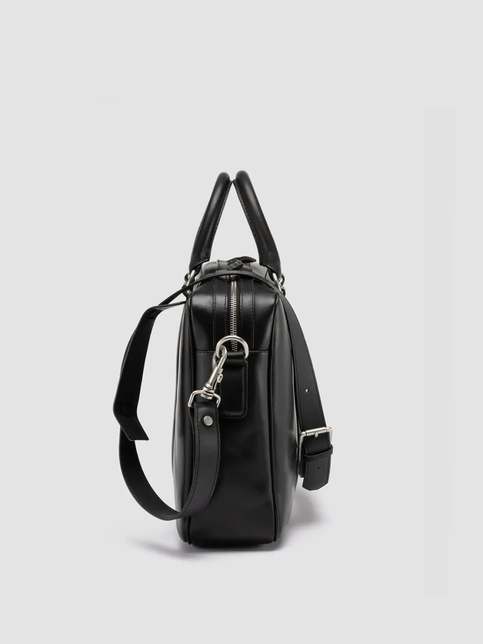 Clearance Officine Creative QUENTIN 010 - Black Leather Bag NERO