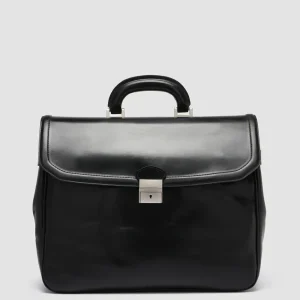 Discount Officine Creative QUENTIN 011 - Leather Briefcase BLACK