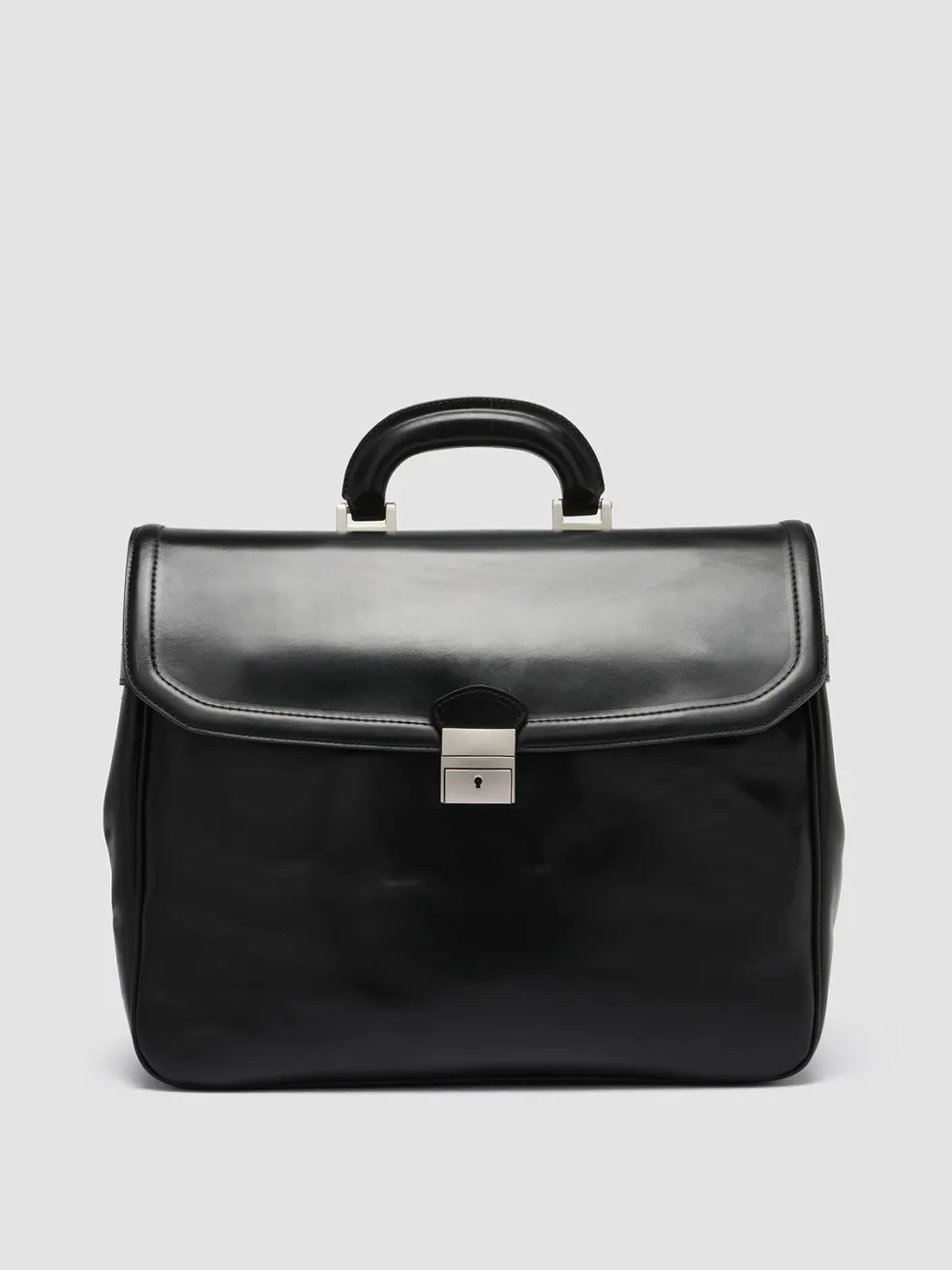 Discount Officine Creative QUENTIN 011 - Leather Briefcase BLACK