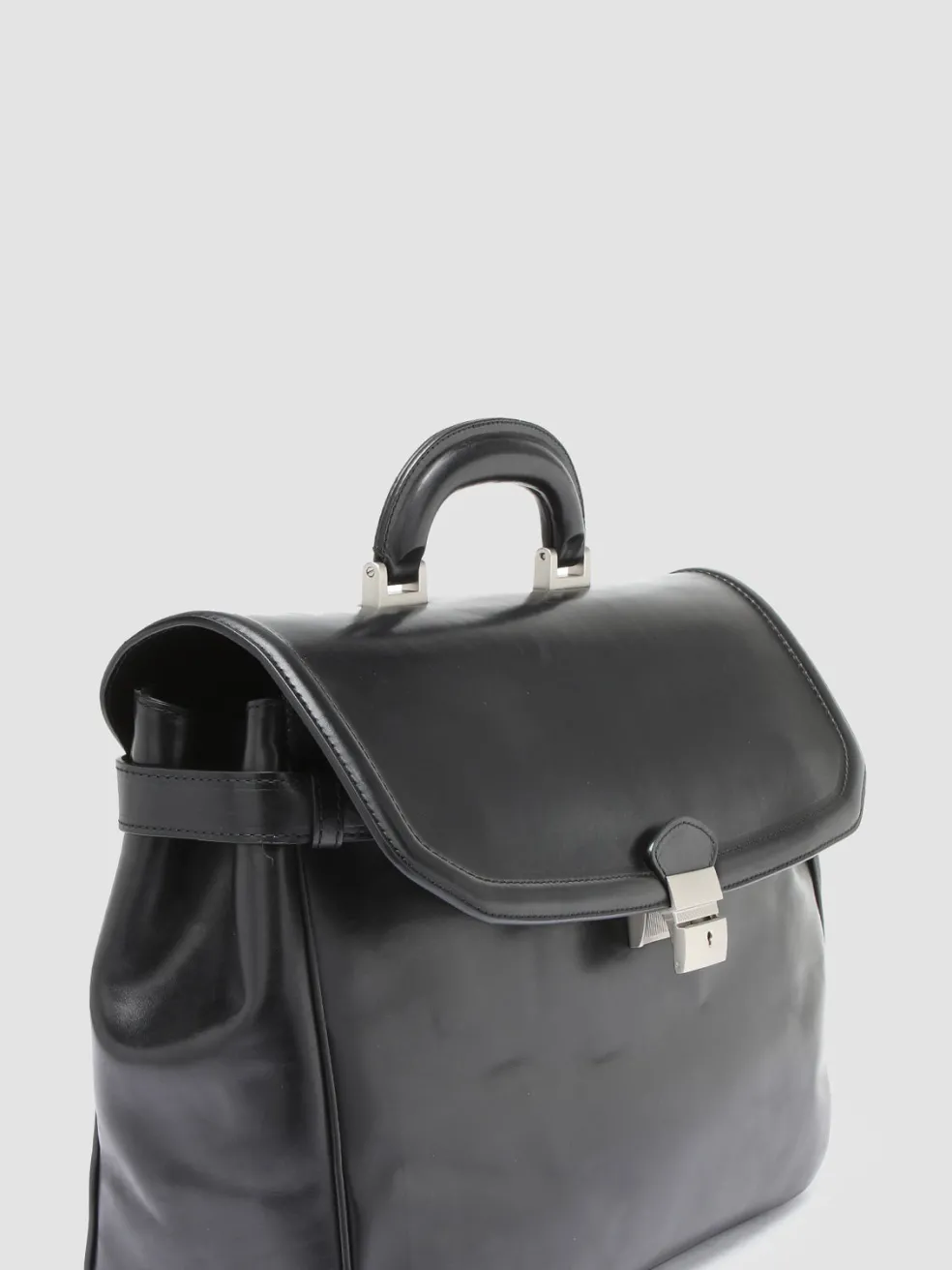 Discount Officine Creative QUENTIN 011 - Leather Briefcase BLACK