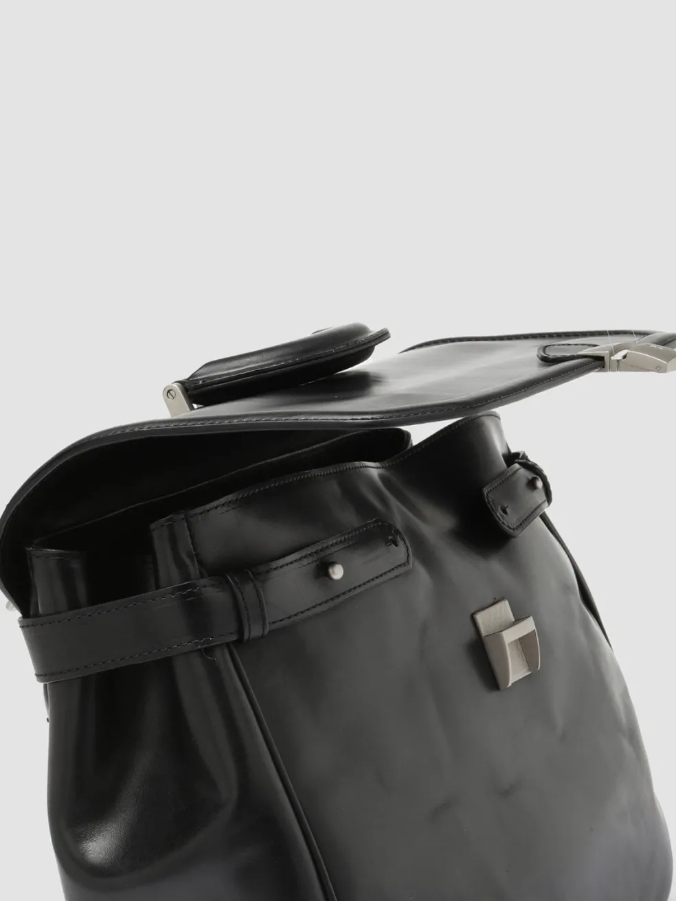 Discount Officine Creative QUENTIN 011 - Leather Briefcase BLACK