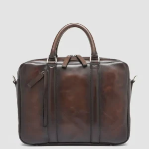 Fashion Officine Creative QUENTIN 010 - Brown Leather Bag DARK BROWN