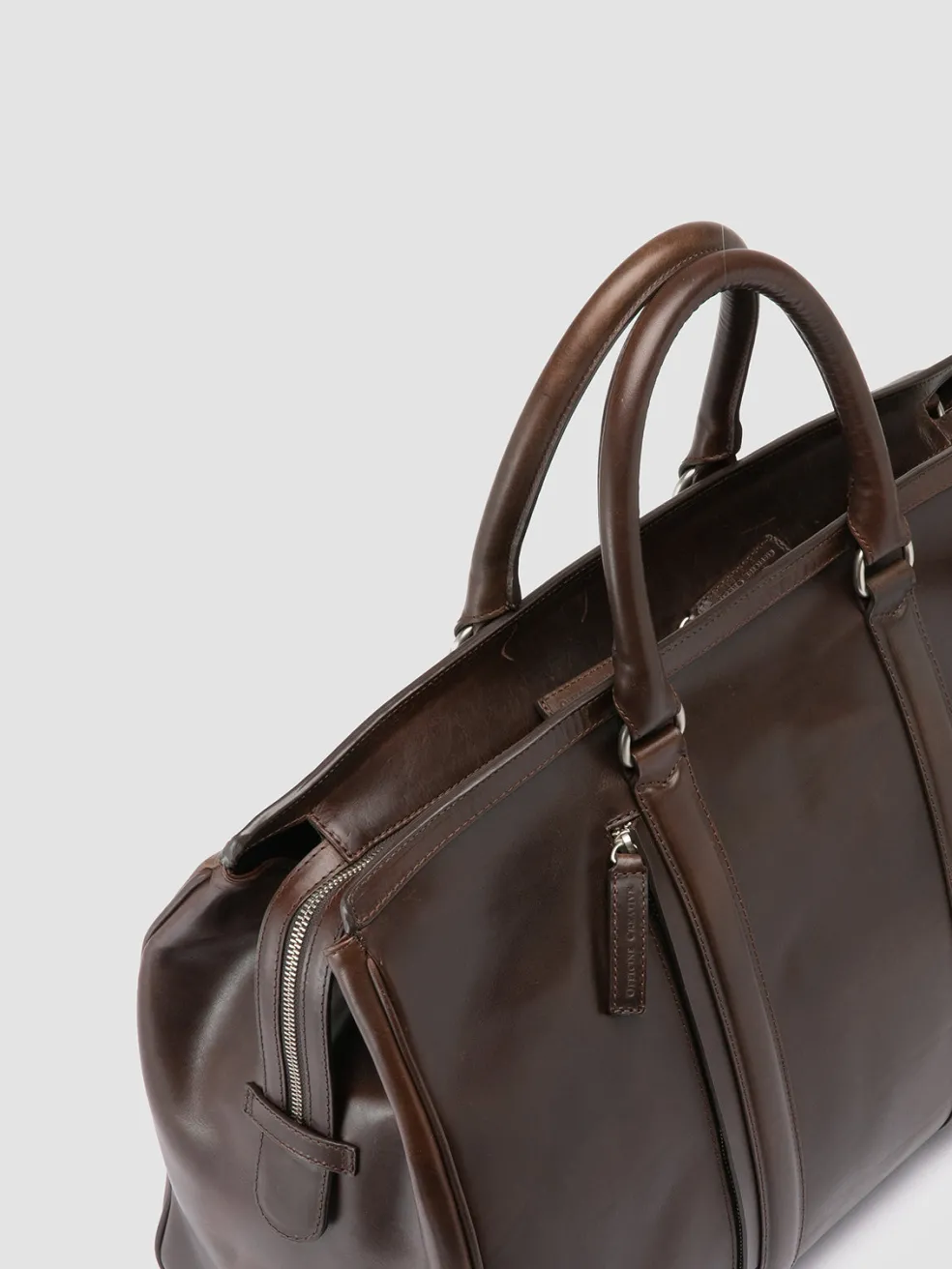 Hot Officine Creative QUENTIN 009 - Brown Leather Bag COFFEE