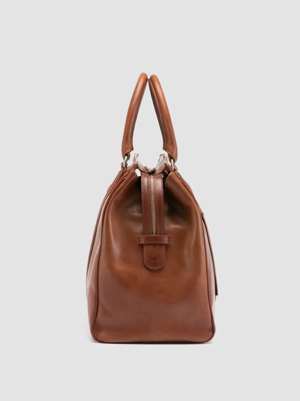 Shop Officine Creative QUENTIN 009 - Brown Leather Bag CORTECCIA