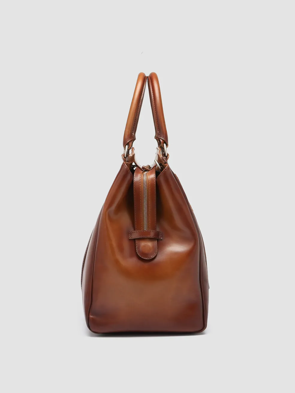 Shop Officine Creative QUENTIN 009 - Brown Leather Bag COTTO