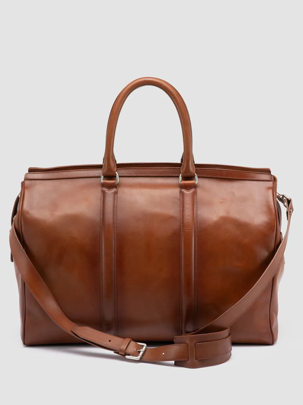 Shop Officine Creative QUENTIN 009 - Brown Leather Bag CORTECCIA