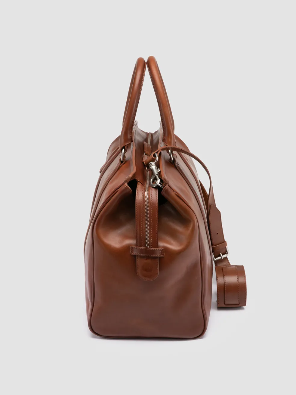 Shop Officine Creative QUENTIN 009 - Brown Leather Bag CORTECCIA