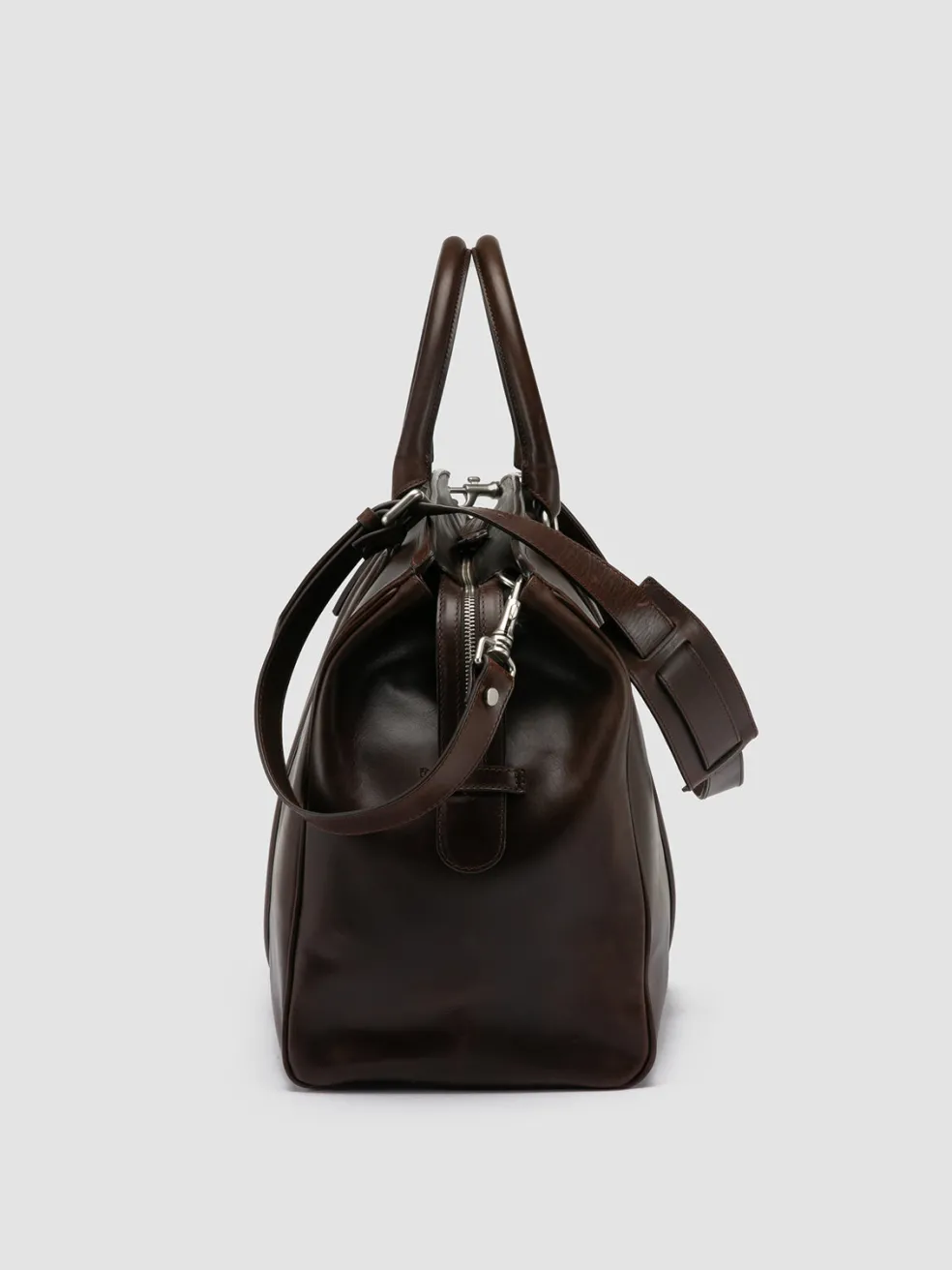 Hot Officine Creative QUENTIN 009 - Brown Leather Bag COFFEE