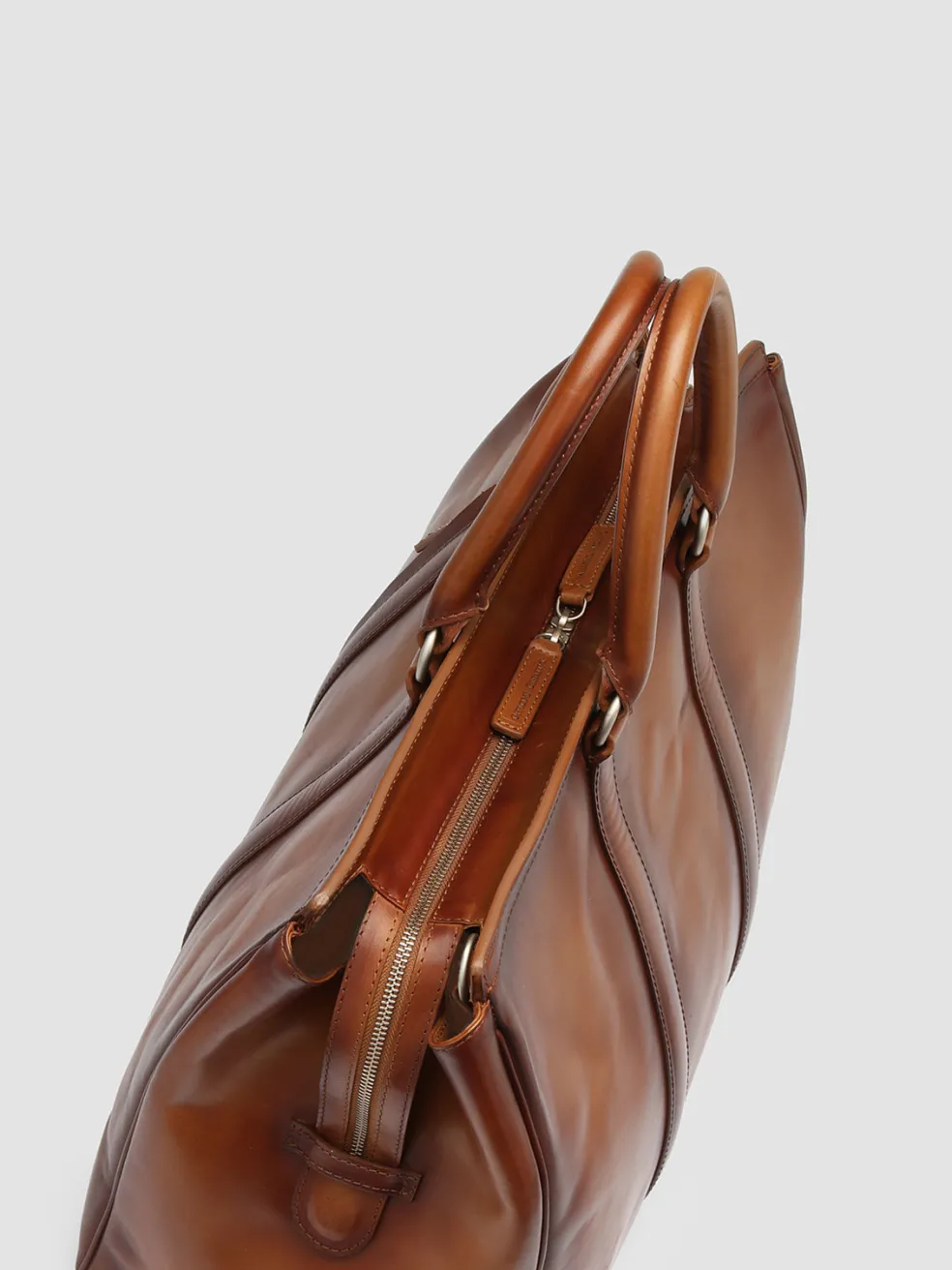 Shop Officine Creative QUENTIN 009 - Brown Leather Bag COTTO