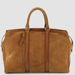 Best Sale Officine Creative QUENTIN 009 - Brown Suede And Leather Bag KENIA/COTTO