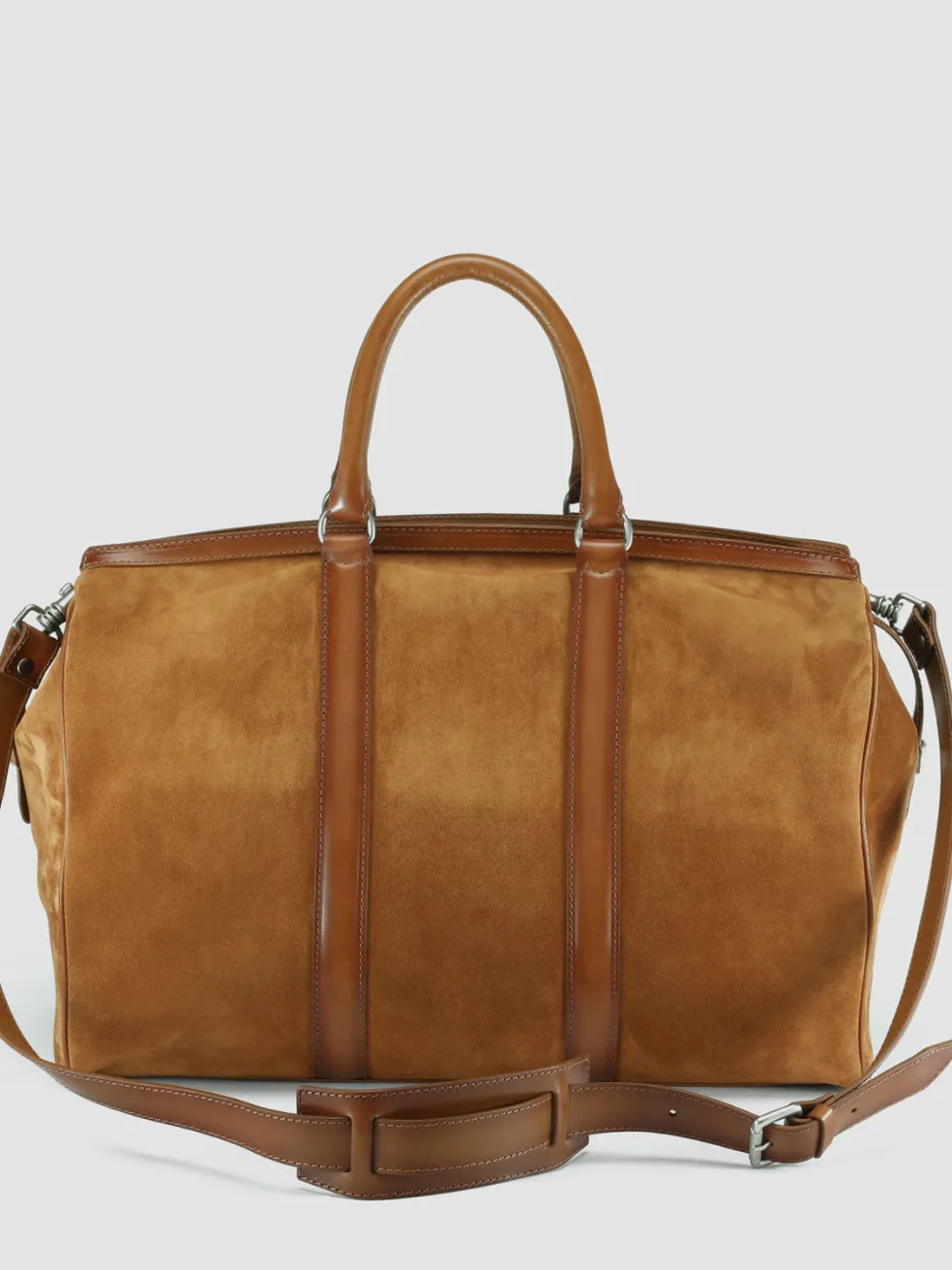 Best Sale Officine Creative QUENTIN 009 - Brown Suede And Leather Bag KENIA/COTTO