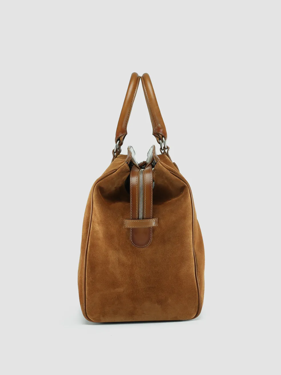 Best Sale Officine Creative QUENTIN 009 - Brown Suede And Leather Bag KENIA/COTTO