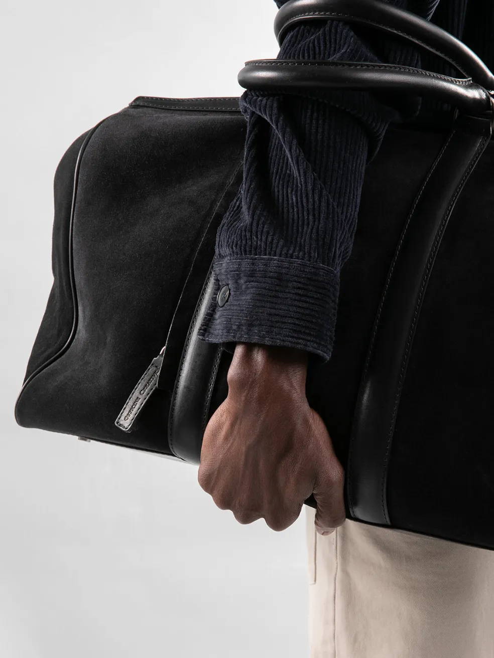 Store Officine Creative QUENTIN 009 - Brown Suede And Leather Bag LICORICE/COFFEE