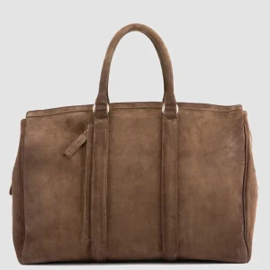 Outlet Officine Creative QUENTIN 009 - Brown Suede Bag OLIVE