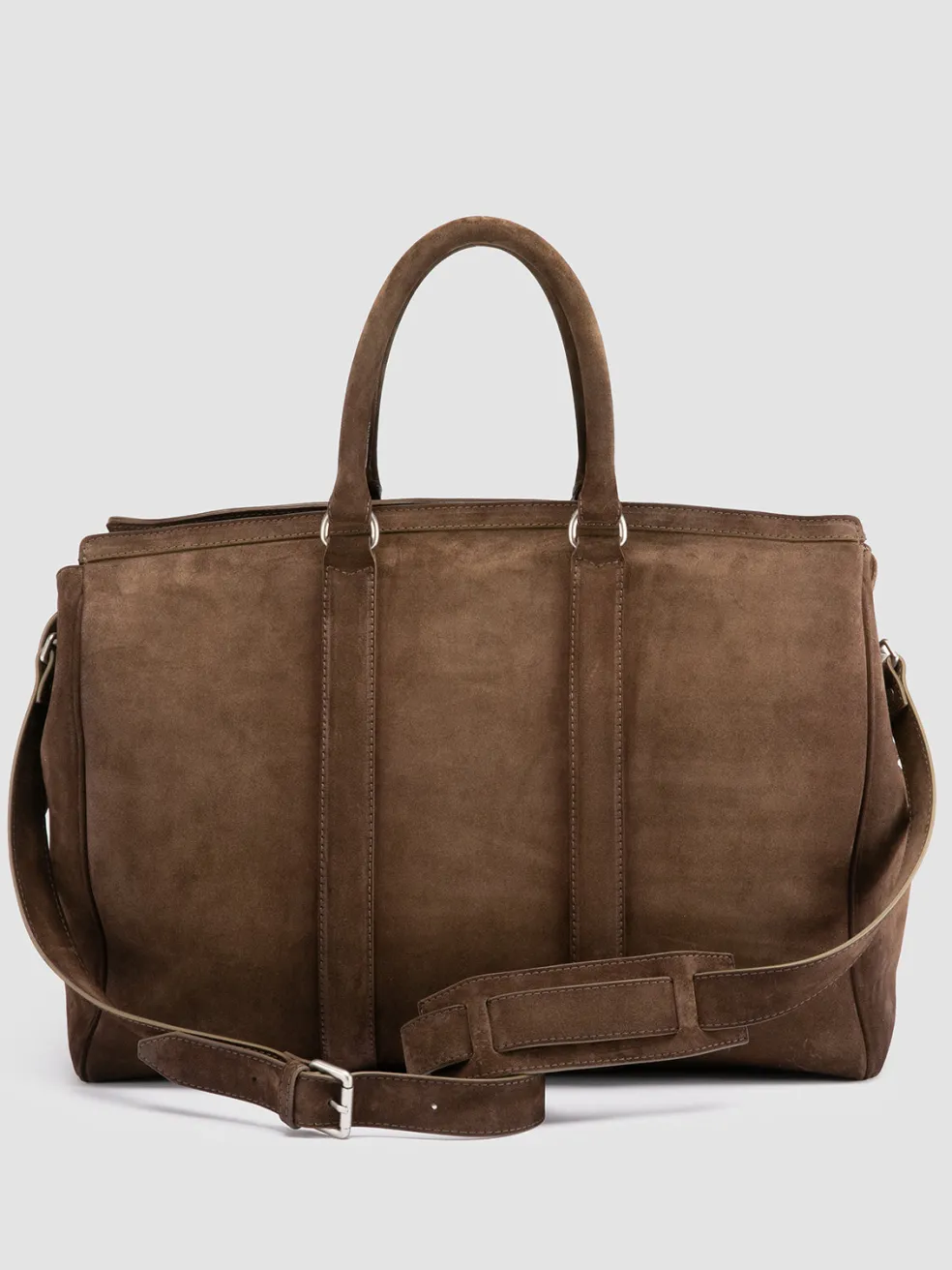 Outlet Officine Creative QUENTIN 009 - Brown Suede Bag OLIVE