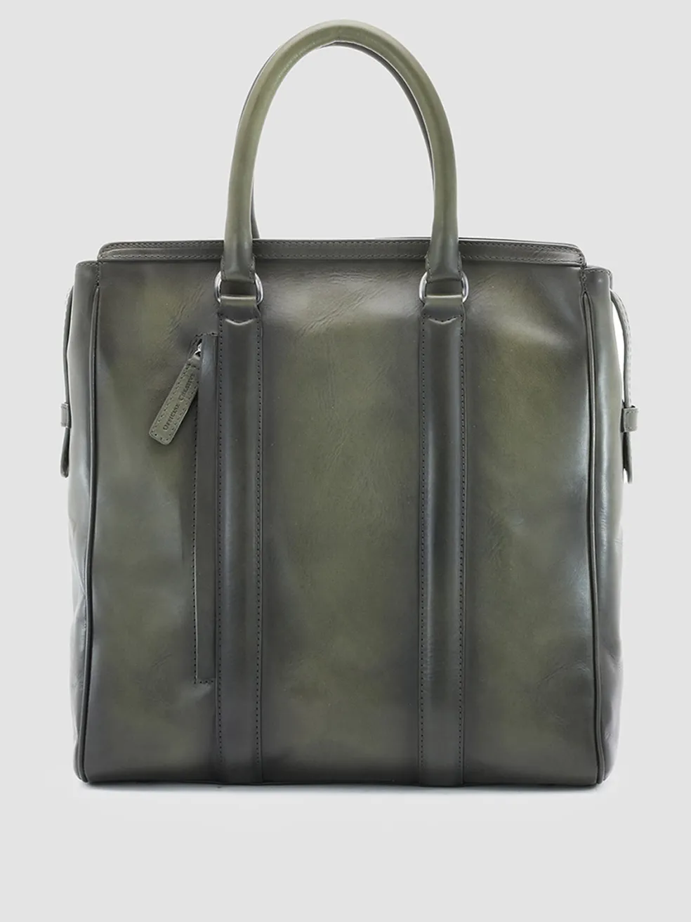 Clearance Officine Creative QUENTIN 02 - Green Leather Hand Bag DEPHTS