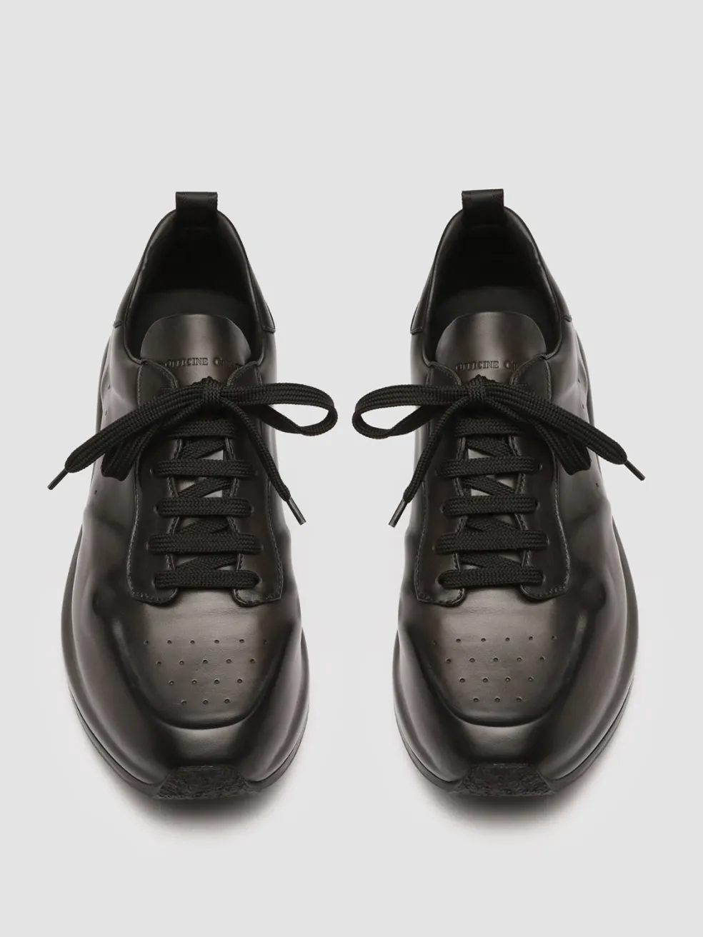 Store Officine Creative RACE LUX 003 - Grey Leather Sneakers LEAD