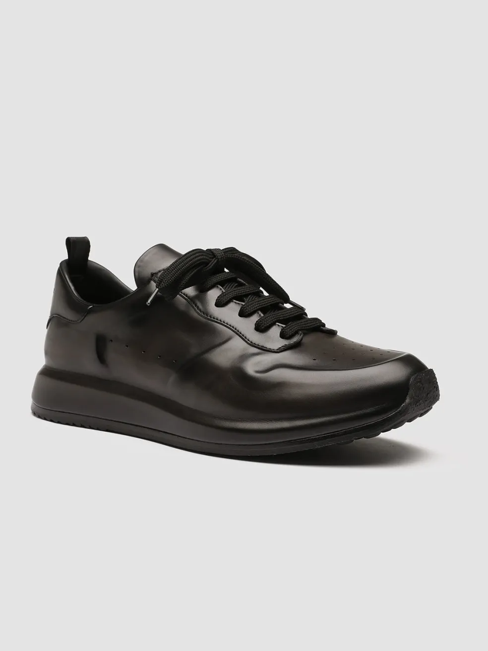 Store Officine Creative RACE LUX 003 - Grey Leather Sneakers LEAD