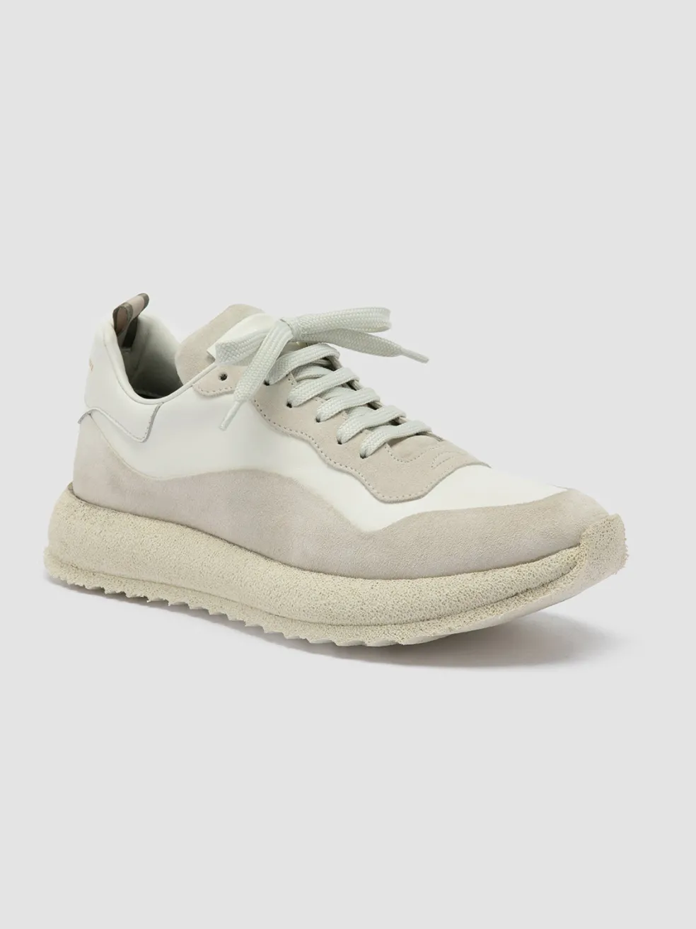 Hot Officine Creative RACE RUBREX 101 - White Leather And Suede Low Top Sneakers OFF WHITE